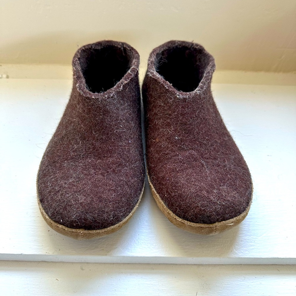 GLERUPS SLIP-ON WITH LEATHER SOLE - NATURE BROWN
